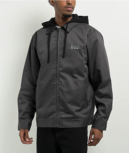 DGK Nuestra Charcoal Hooded Jacket | Zumiez DGK Nuestra Charcoal Hooded Jacket | Zumiez
