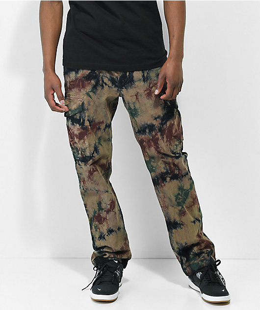 DGK O.G.S Green Tie Dye Camo Cargo Pants | Zumiez
