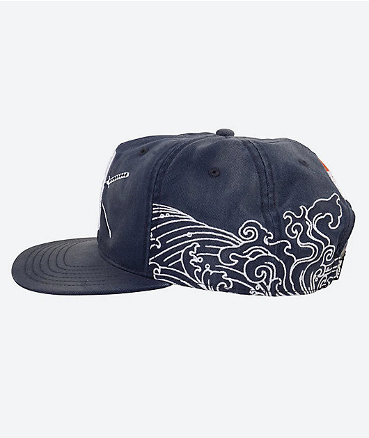 DGK Oceans Splatter Indigo Wash Snapback Hat
