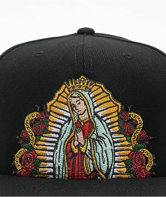 DGK Our Lady Black Snapback Hat