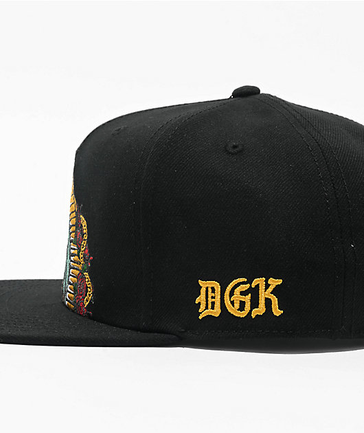 DGK Our Lady Black Snapback Hat