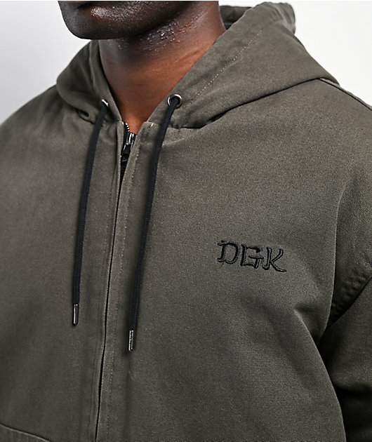 DGK Patience Olive Hooded Canvas Jacket