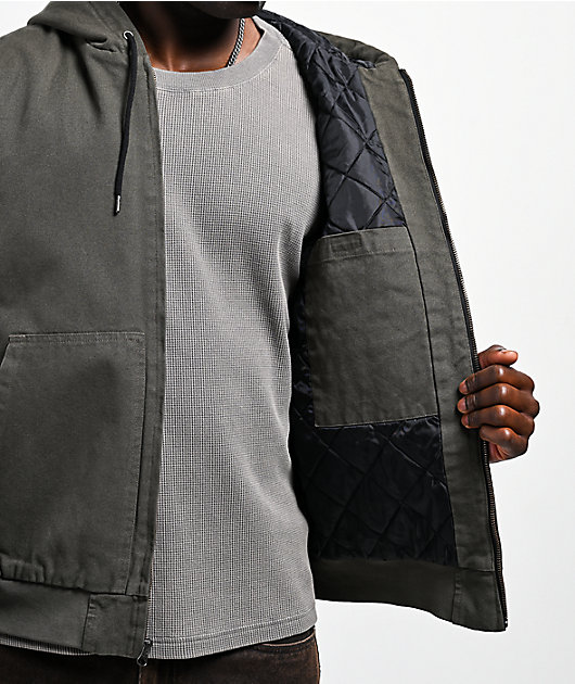 DGK Patience Olive Hooded Canvas Jacket