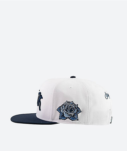 DGK Pray White & Navy Snapback Hat