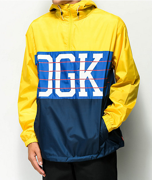 yellow checkered windbreaker