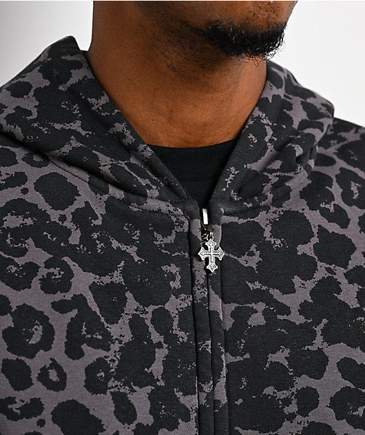 DGK Reckless Black Leopard Zip Hoodie