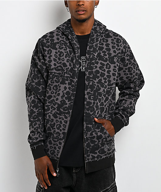 DGK Reckless Black Leopard Zip Hoodie
