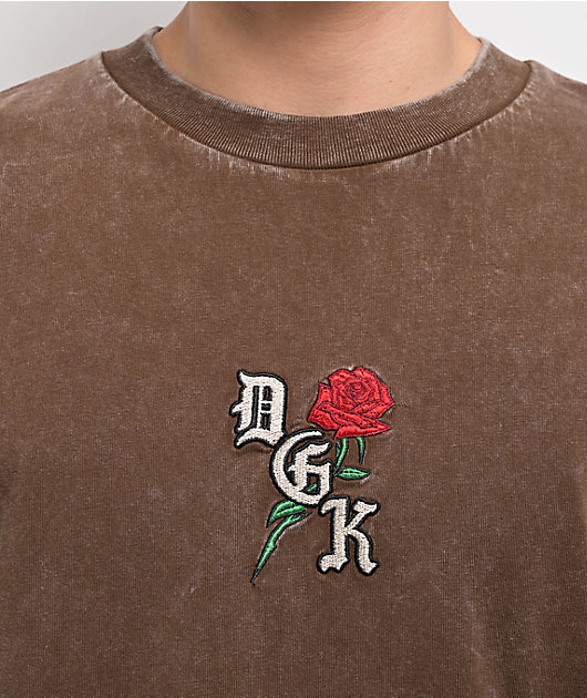 DGK Represent Heavyweight Brown Wash T-Shirt
