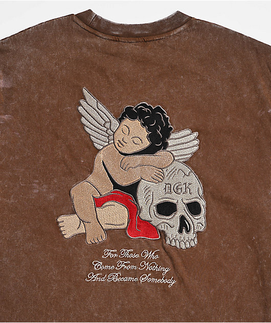 DGK Represent Heavyweight Brown Wash T-Shirt | Zumiez