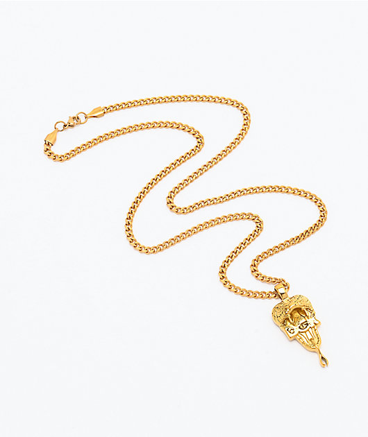 DGK Reptile Gold Pendant Necklace