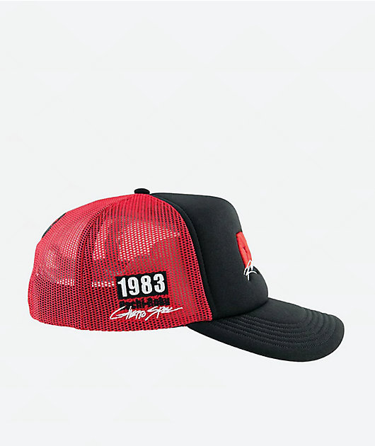 DGK Sakura Black & Red Trucker Hat | Zumiez