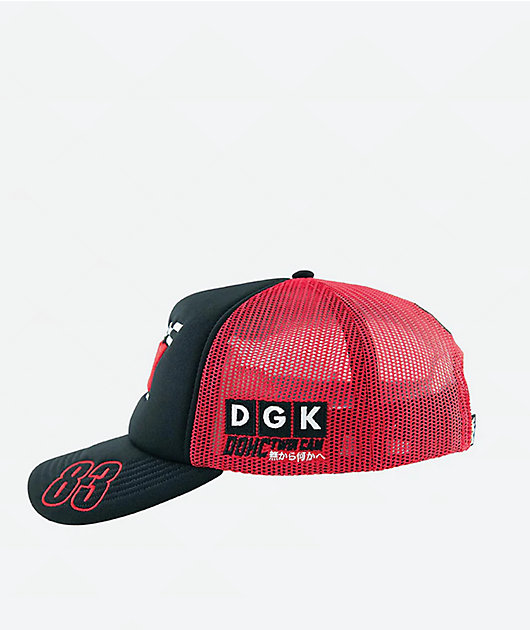 DGK Sakura Black & Red Trucker Hat | Zumiez