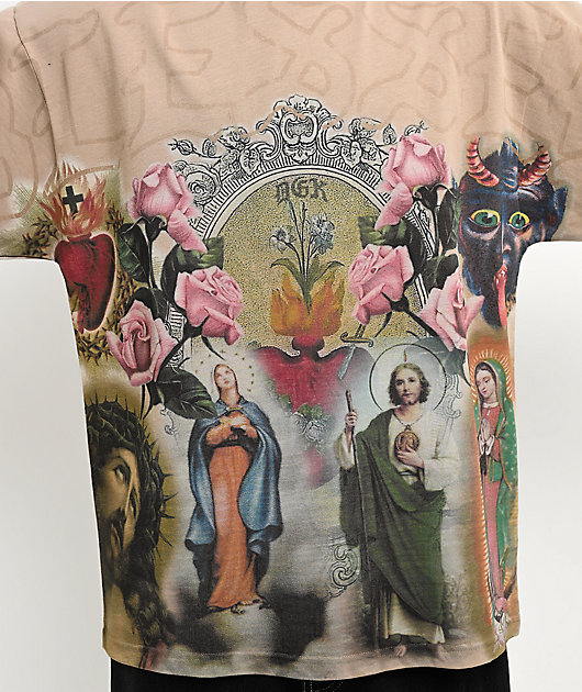 DGK Shrine Tan Wash Boxy T-Shirt
