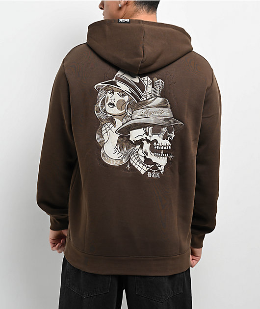 ★KIRSH★ Back Point Graphic Sweatshirt Dark Brown Brown Original Crewneck – Crew Dog