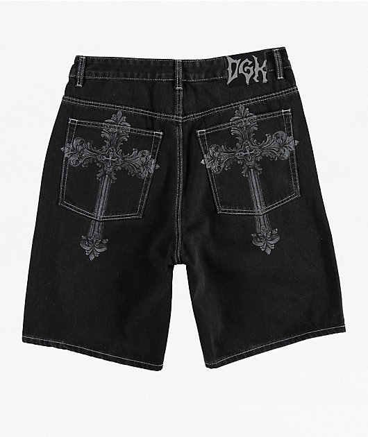 DGK Sovereign Black Wash Denim Shorts | Zumiez