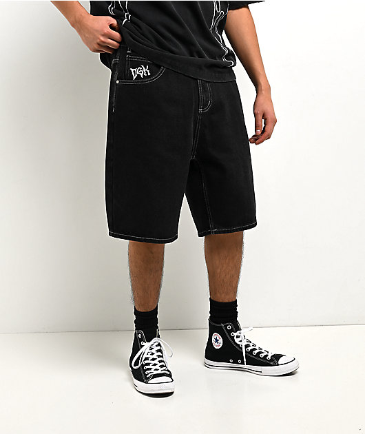 DGK Sovereign Black Wash Denim Shorts | Zumiez