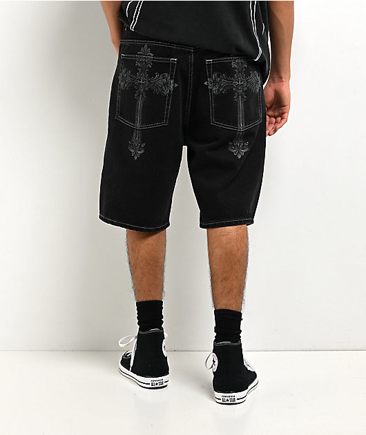 DGK Sovereign Black Wash Denim Shorts | Zumiez