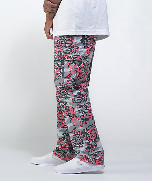 DGK Static Grey, Black, & Red Cargo Pants