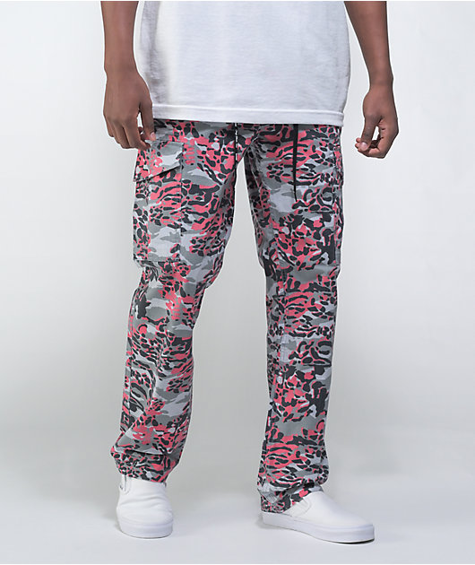 DGK Static Grey, Black, & Red Cargo Pants