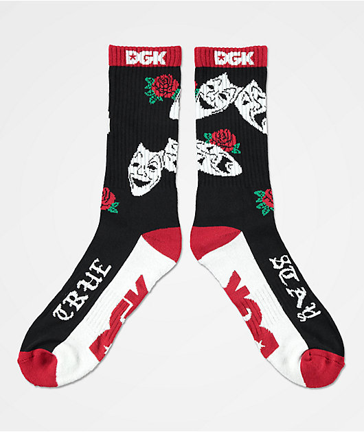 número Inconcebible radioactividad DGK Stay True calcetines rojos, blancos y negros