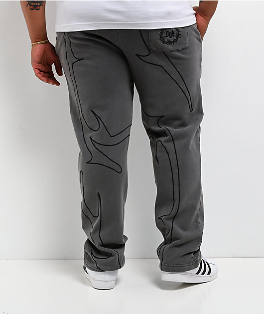 DGK Thorn Black Wash Sweatpants | Zumiez