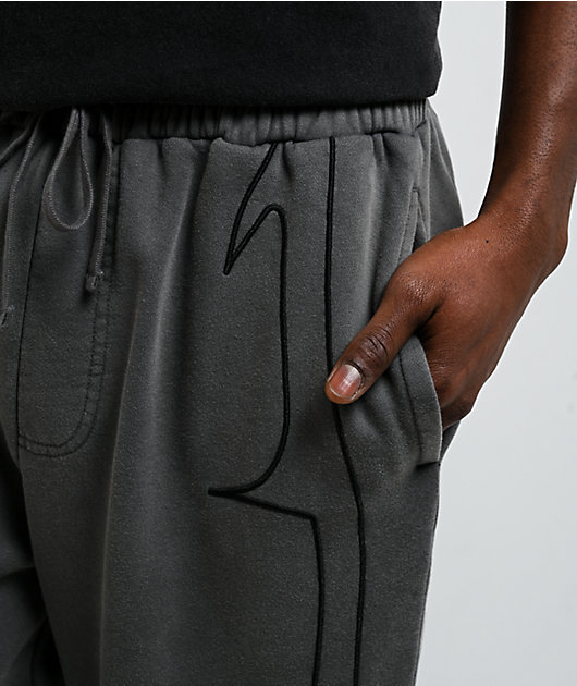 DGK Thorn Black Wash Sweatpants | Zumiez