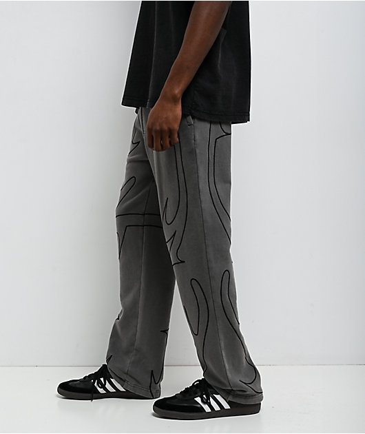 DGK Thorn Black Wash Sweatpants | Zumiez