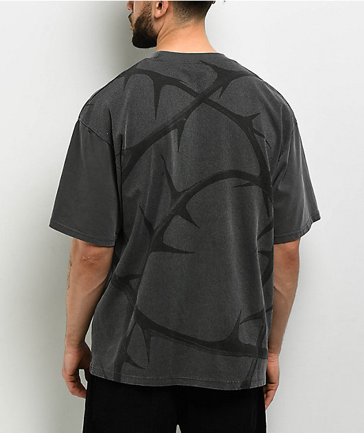 DGK Thorns Heavyweight Washed Black T-Shirt