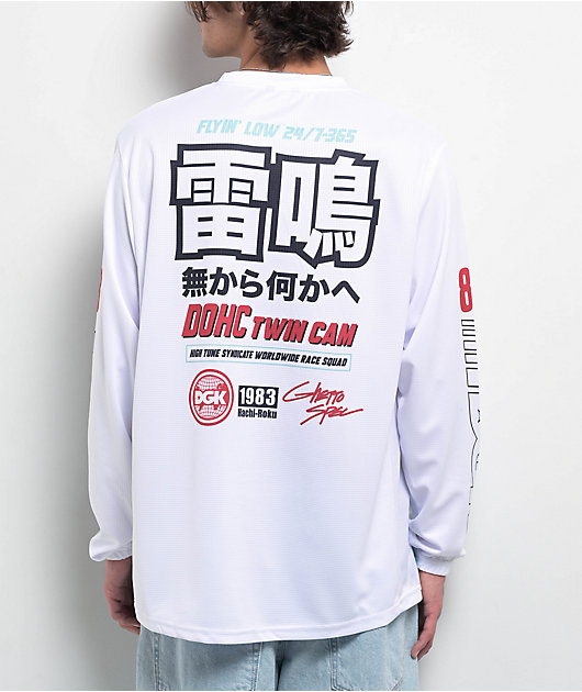 DGK Turbine Racing White Long Sleeve Jersey | Zumiez