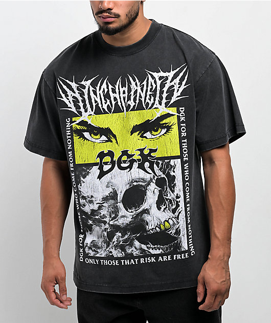 トップス GRANCY Damage Docking Design Shirt DGK Unchained Black T-Shirt | Zumiez
