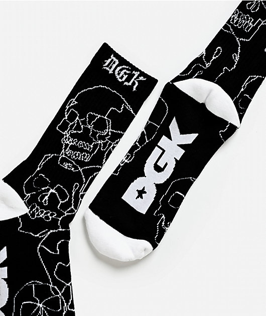 DGK Vault Black Crew Socks