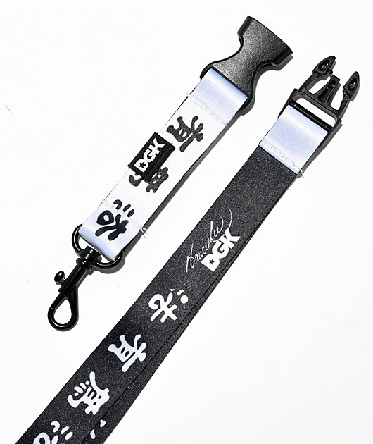DGK x Bruce Lee Ying Yang Black & White Lanyard | Zumiez