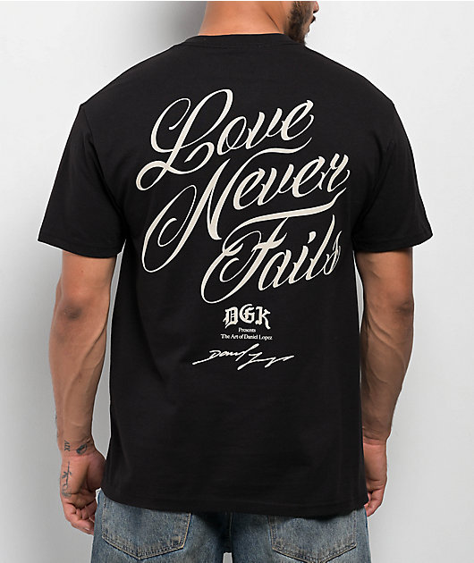 DGK x Godfitti No Love Black T-Shirt | Zumiez