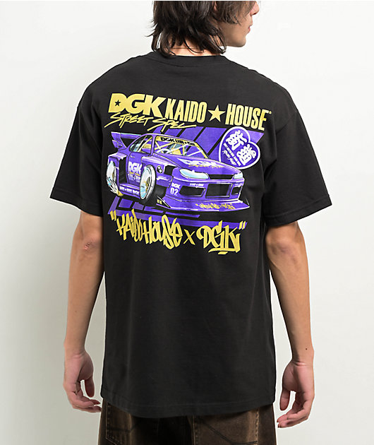 DGK x Kaido House Roulette Racer Black T-Shirt | Zumiez
