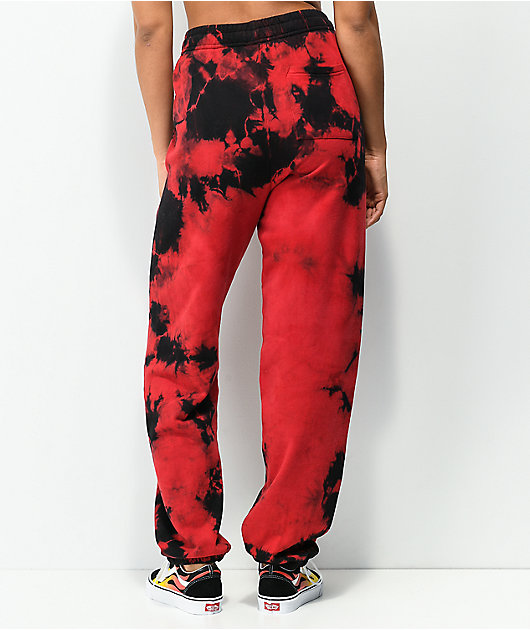 Red and discount black sweatpants women's