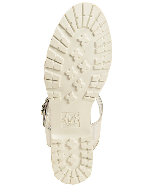 DV8 Dantri Silver Iridescent Jelly Sandals