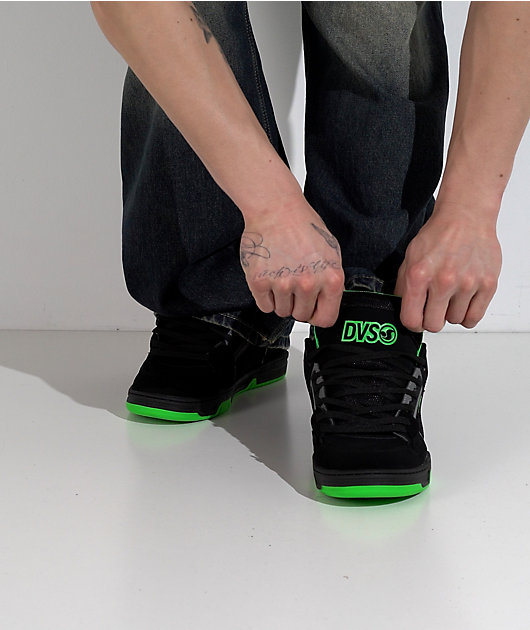 DVS Comanche Black, Charcoal & Lime Skate Shoes video