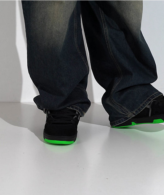 DVS Comanche Black, Charcoal & Lime Skate Shoes