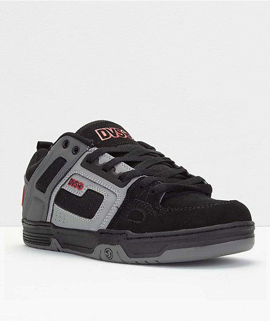 DVS Comanche Black, Charcoal & Red Skate Shoes