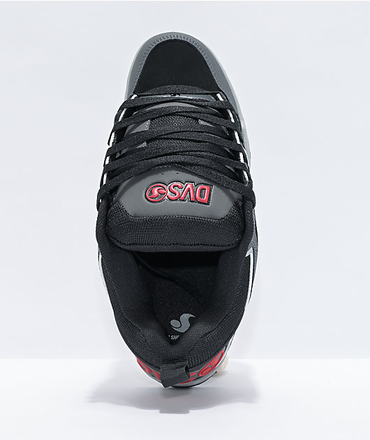 DVS Comanche Black, Charcoal & Red Skate Shoes
