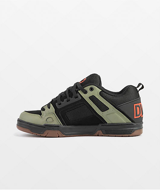 DVS Comanche Black, Olive & Orange Skate Shoes
