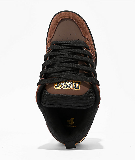 DVS Comanche Brown, Black & Gold Skate Shoes