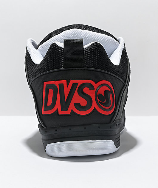 DVS Comanche Zapatos de skate negro, carbón y rojo salvaje