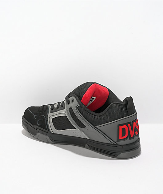 DVS Comanche zapatos de skate negros, carbones y rojos