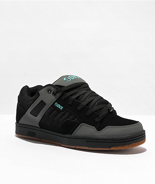 DVS Enduro Black, Charcoal & Turquoise Skate Shoes | Zumiez