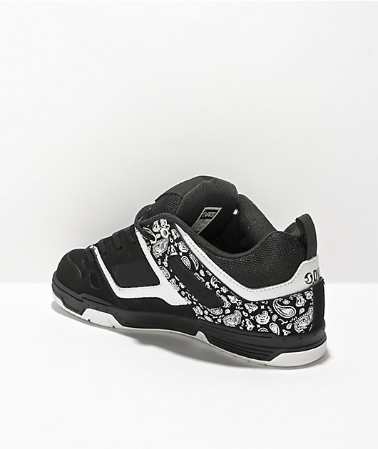 DVS Gambol Black, White, & Paisley Skate Shoes