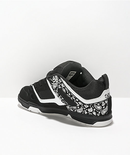 DVS Gambol zapatos de skate, negro, blanco y paisley