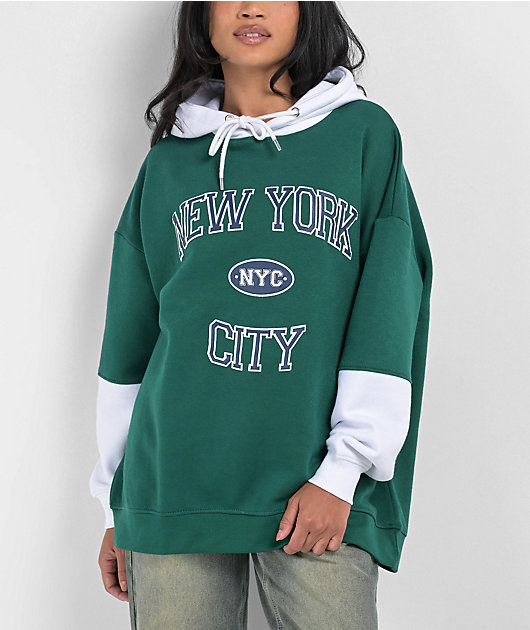 Artist Designed Women's 2024 Hoodie 3 D Print Sweatshirt Pullover Hoodie Ladies Designer Hoodies of New York City Manhattan by Darryl Green