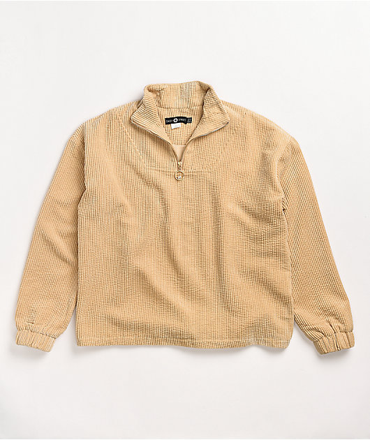 quarter button sweatshirt
