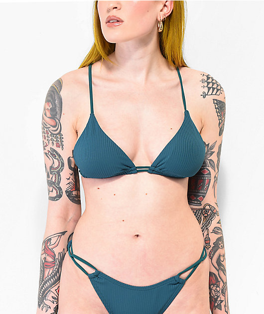 Damsel Amanda Green Triangle Bikini Top Zumiez